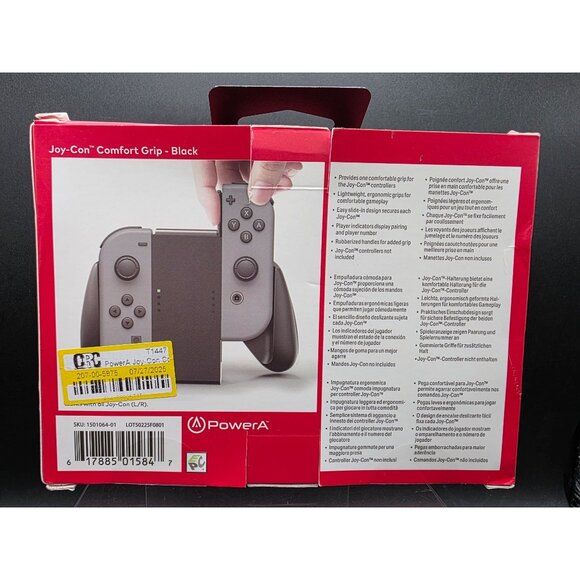 Nintendo Switch Joy-Con Comfort Grip By PowerA - Black - Picture 3 of 5